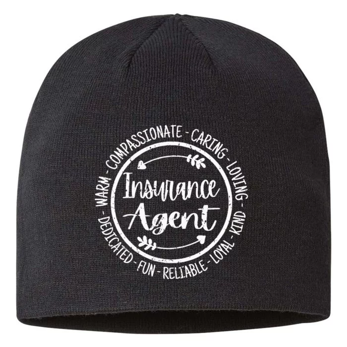 Insurance Agent Life Appreciation Vintage 8 1/2in Sustainable Knit Beanie