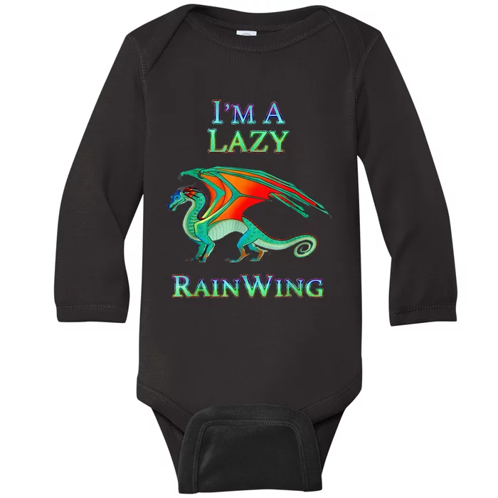 I Am Lazy Rainwing Baby Long Sleeve Bodysuit