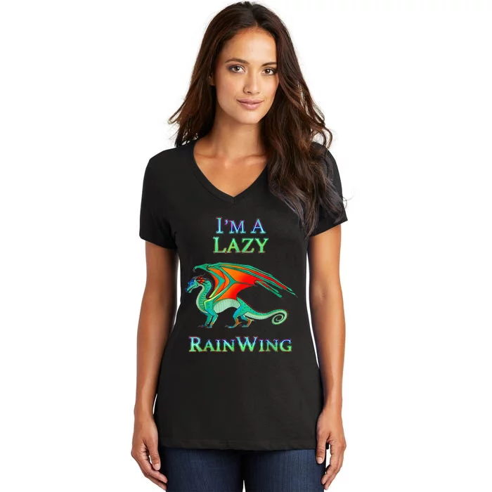 I Am Lazy Rainwing Women's V-Neck T-Shirt