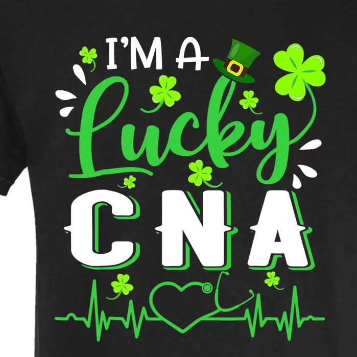 I'm A Lucky CNA Nurse Shamrock Top Hat St Patrick's Day Garment-Dyed Heavyweight T-Shirt