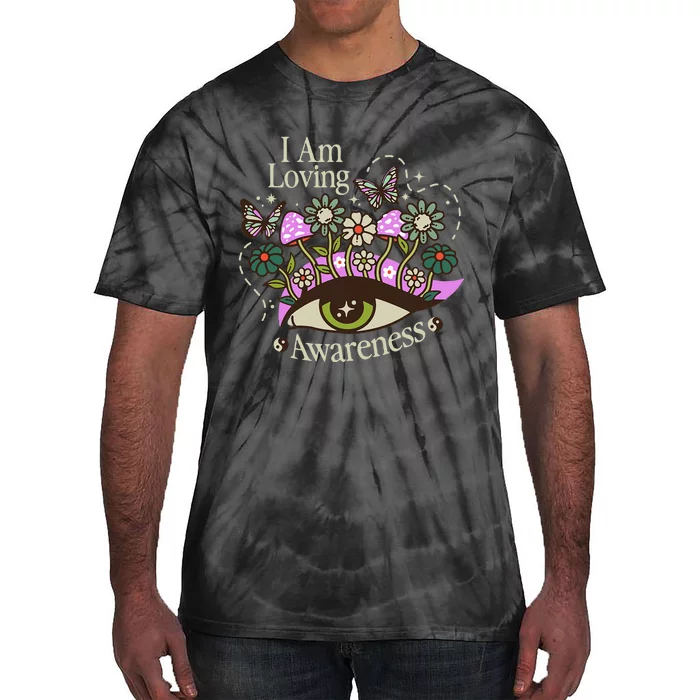 I Am Loving Awareness Ram Dass Mantra Mandala Tie-Dye T-Shirt