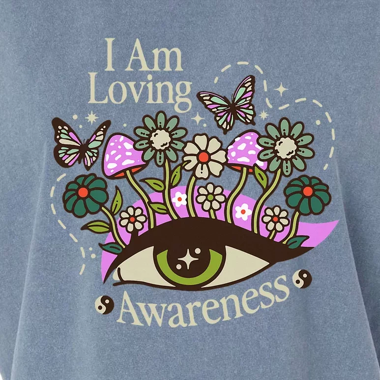 I Am Loving Awareness Ram Dass Mantra Mandala Garment-Dyed Women's Muscle Tee