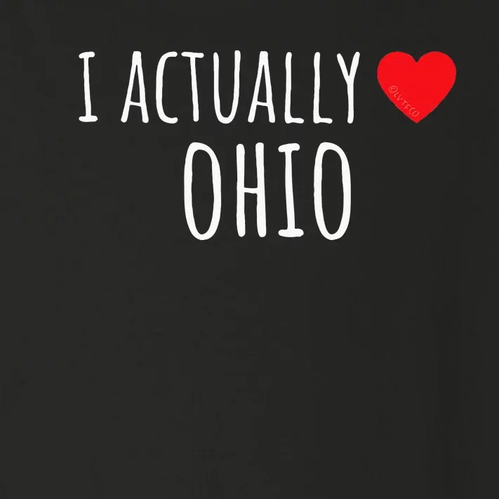 I ACTUALLY LOVE (HEART) OHIO – American Toddler Long Sleeve Shirt