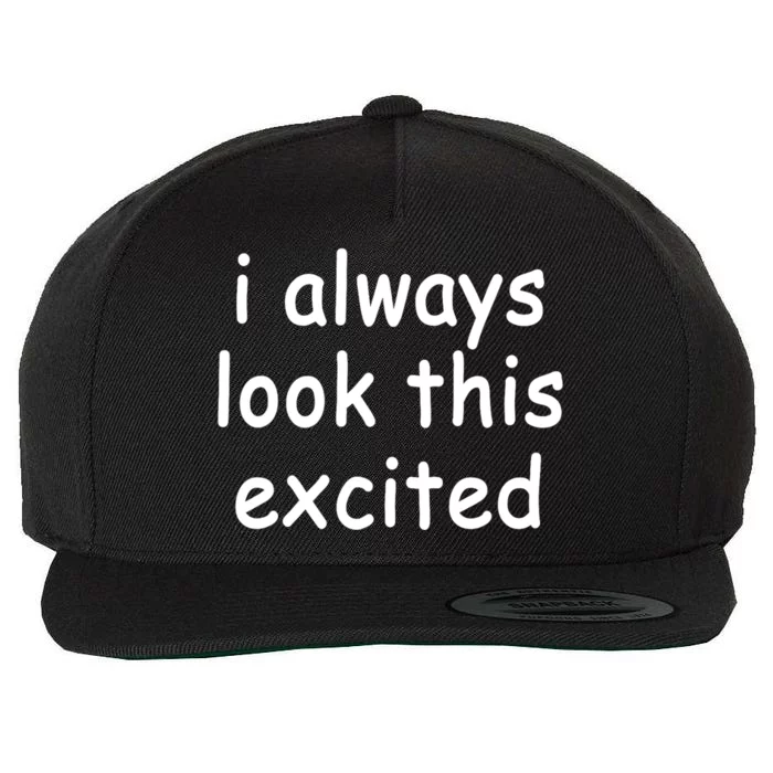 I Always Look This Excited Meme Wool Snapback Cap