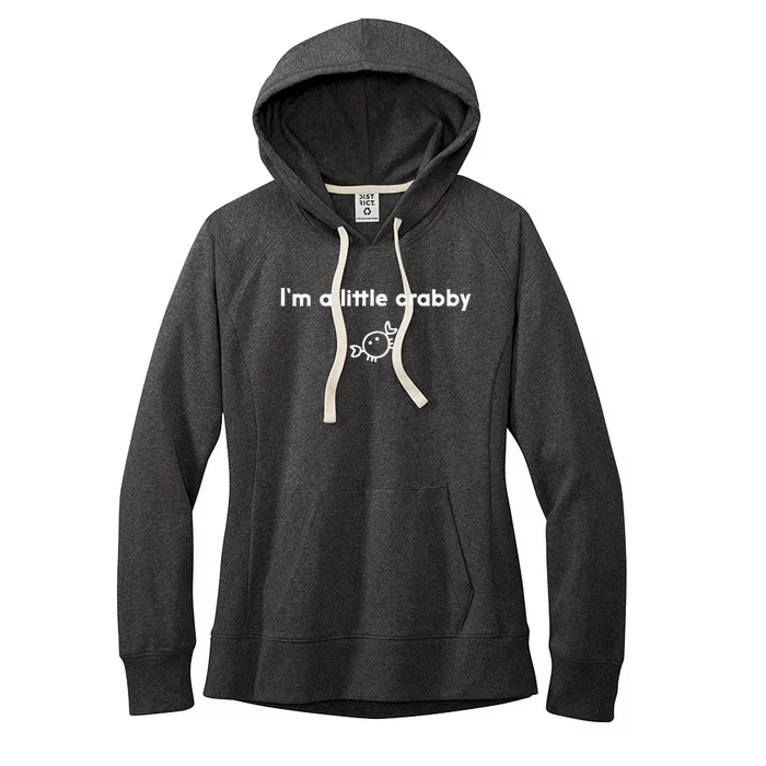 IM A Little Crabby Funny Crab Pun Beach Vacation Humor Women's Fleece Hoodie