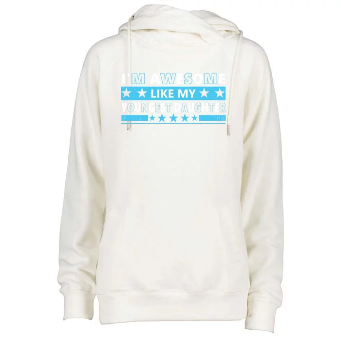 Im Awesome Like My Youngest Daughter For Mom Dad Fathers Day Great Gift Womens Funnel Neck Pullover Hood