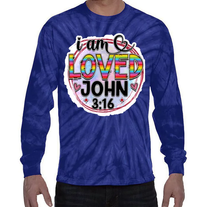 I Am Loved John 3:16 Tie-Dye Long Sleeve Shirt