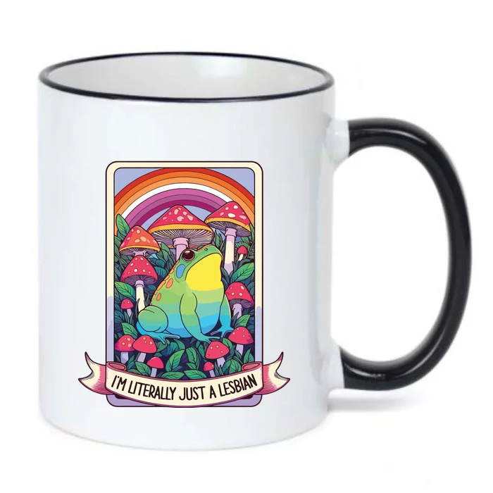 I Am Literrally Just A Lesbian Pride Black Color Changing Mug