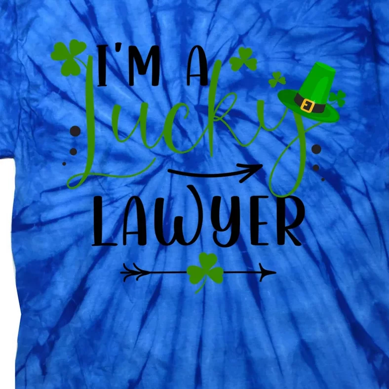 I'm A Lucky Lawyer Funny Matching Family St Patricks Day Gift Tie-Dye T-Shirt