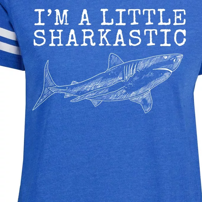 Im A Little Sharkastic Funny Shark Sarcastic Enza Ladies Jersey Football T-Shirt