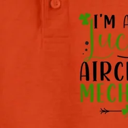 I'm A Lucky Aircraft Mechanic Matching St Patricks Day Gift Dry Zone Grid Performance Polo