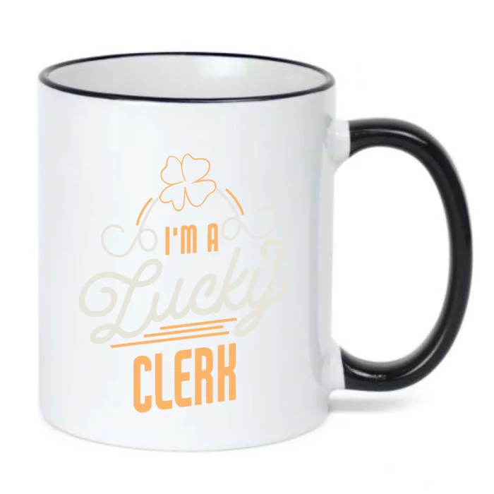 I'm A Lucky Clerk St Patricks Day Clerk Great Gift Black Color Changing Mug