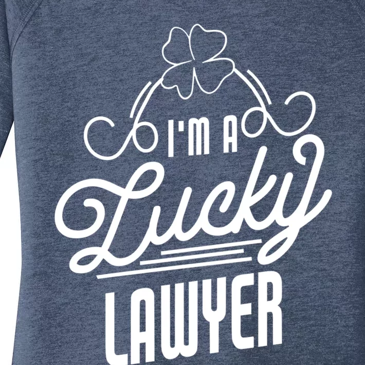 I'm A Lucky Lawyer St Patricks Day Lawyer Gift Women's Perfect Tri Tunic Long Sleeve Shirt