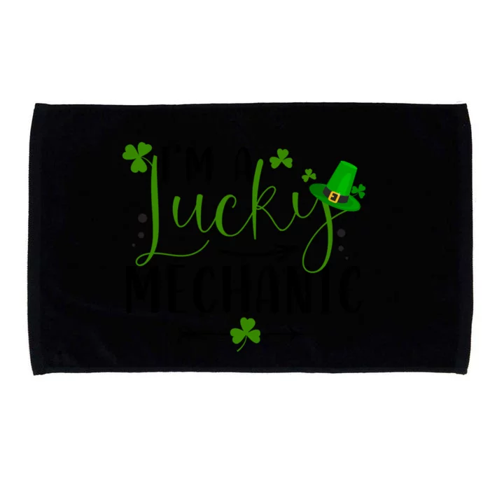 I'm A Lucky Mechanic Funny Matching Family St Patricks Day Gift Microfiber Hand Towel