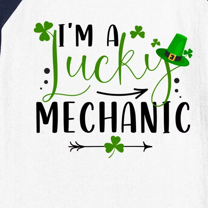 I'm A Lucky Mechanic Funny Matching Family St Patricks Day Gift Baseball Sleeve Shirt