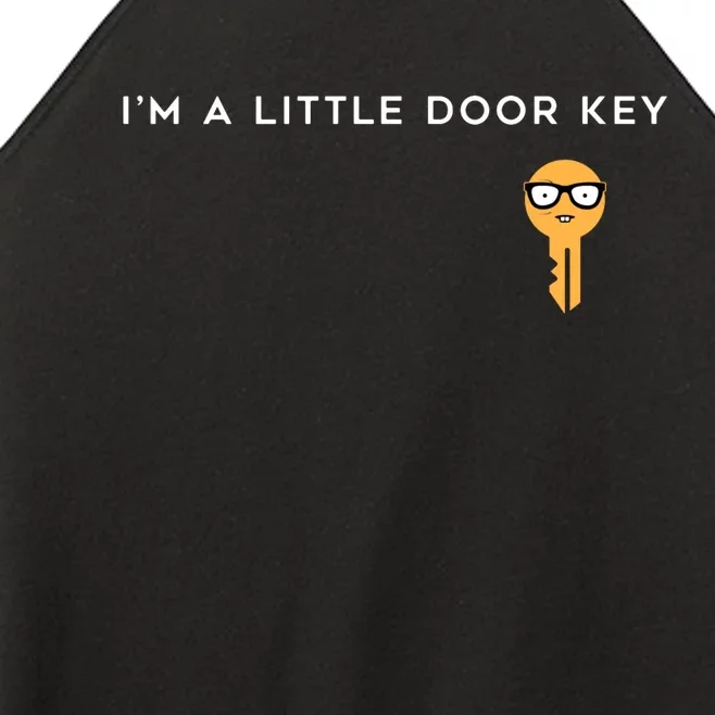 IM A LITTLE DOOR KEY Women’s Perfect Tri Rocker Tank