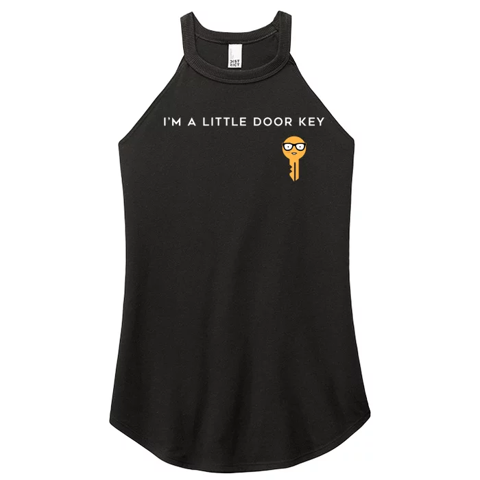 IM A LITTLE DOOR KEY Women’s Perfect Tri Rocker Tank