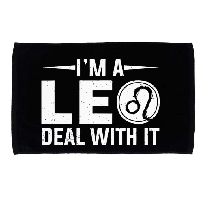 IM A Leo Deal With It Astrology Birthday Zodiac Microfiber Hand Towel