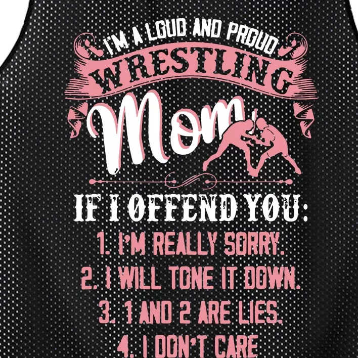 Im A Loud And Proud Wrestling Wresting Gifts Mesh Reversible Basketball Jersey Tank