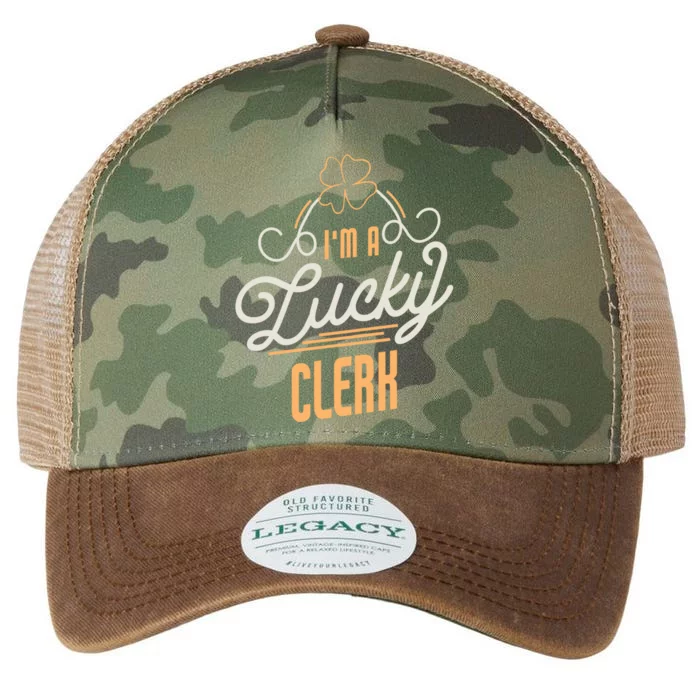 I'm A Lucky Clerk St Patricks Day Clerk Gift Legacy Tie Dye Trucker Hat