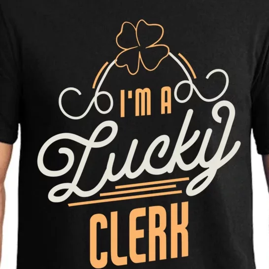 I'm A Lucky Clerk St Patricks Day Clerk Gift Pajama Set