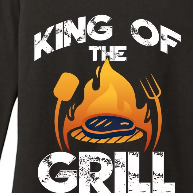 I Am Licence Griller King Of The Grill Illustration Graphic Gift Womens CVC Long Sleeve Shirt