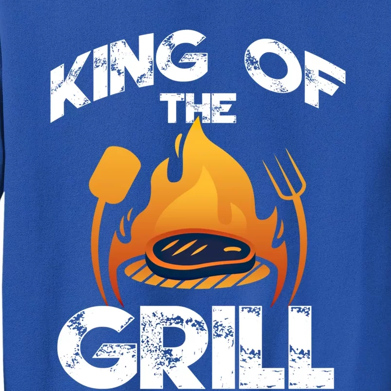 I Am Licence Griller King Of The Grill Illustration Graphic Gift Tall Sweatshirt