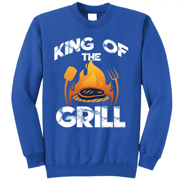 I Am Licence Griller King Of The Grill Illustration Graphic Gift Tall Sweatshirt