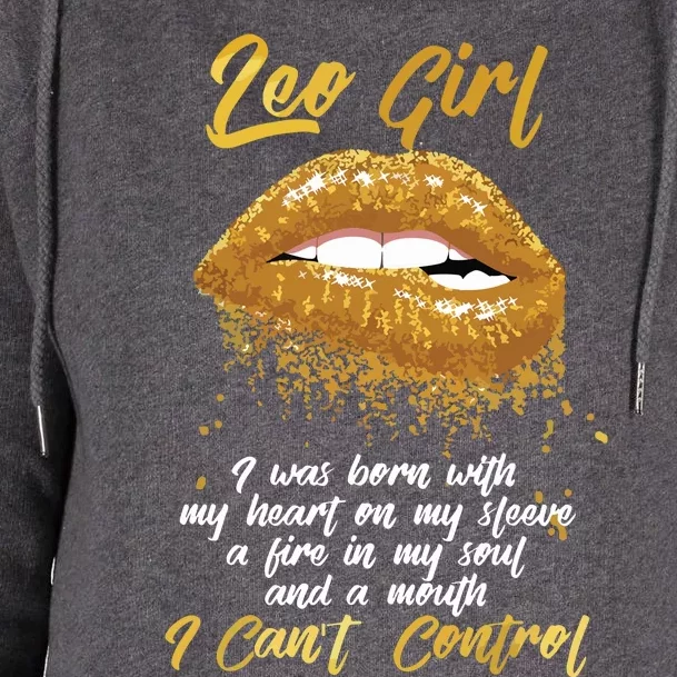 Im A Leo Girl Shirts Funny Birthday For Women Womens Funnel Neck Pullover Hood