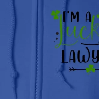 I'm A Lucky Lawyer Funny Matching Family St Patricks Day Gift Full Zip Hoodie