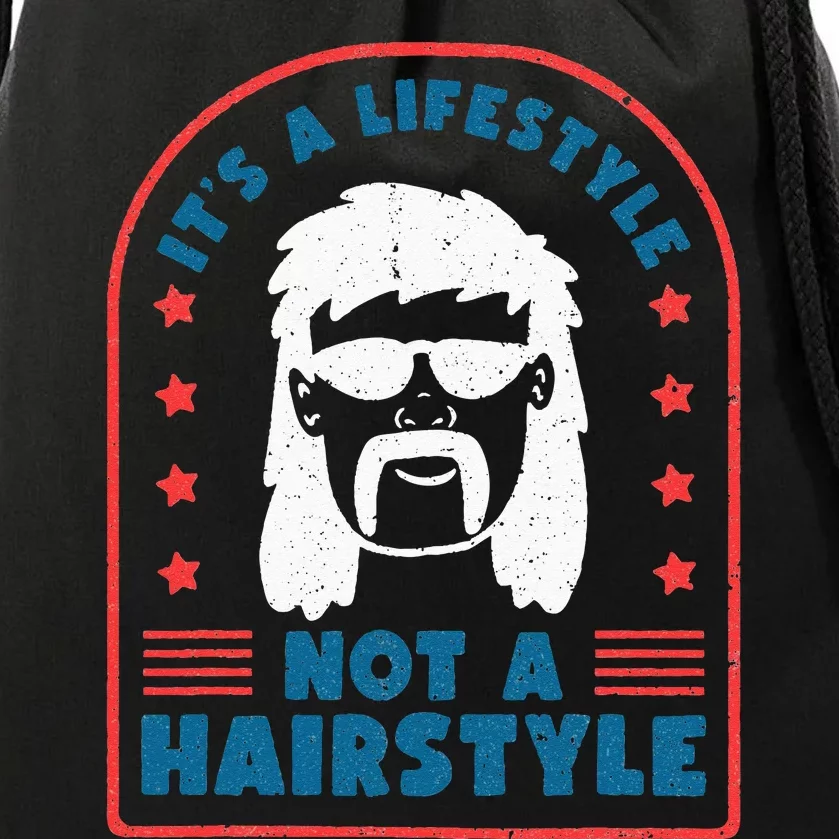 It's A Lifestyle Not A Hairstyle Mullet Pride Drawstring Bag