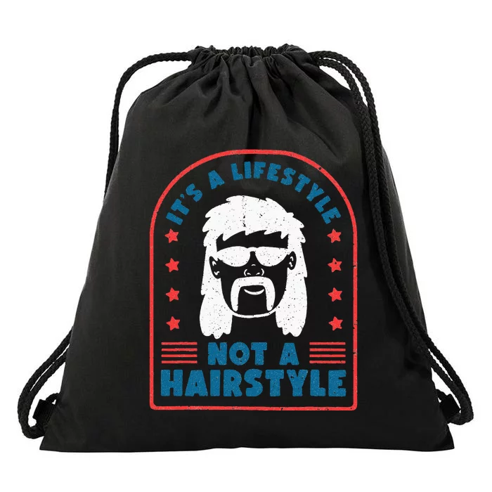 It's A Lifestyle Not A Hairstyle Mullet Pride Drawstring Bag