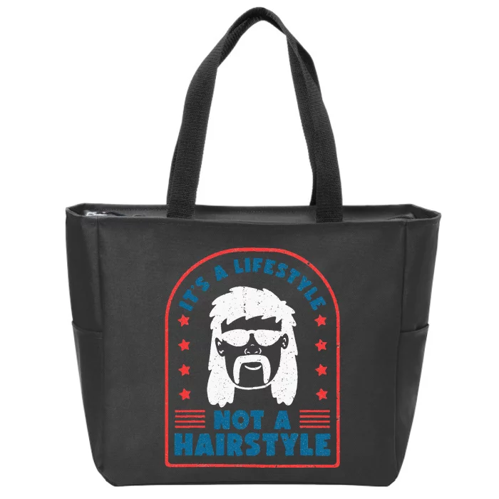 It's A Lifestyle Not A Hairstyle Mullet Pride Zip Tote Bag