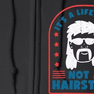 It's A Lifestyle Not A Hairstyle Mullet Pride Full Zip Hoodie