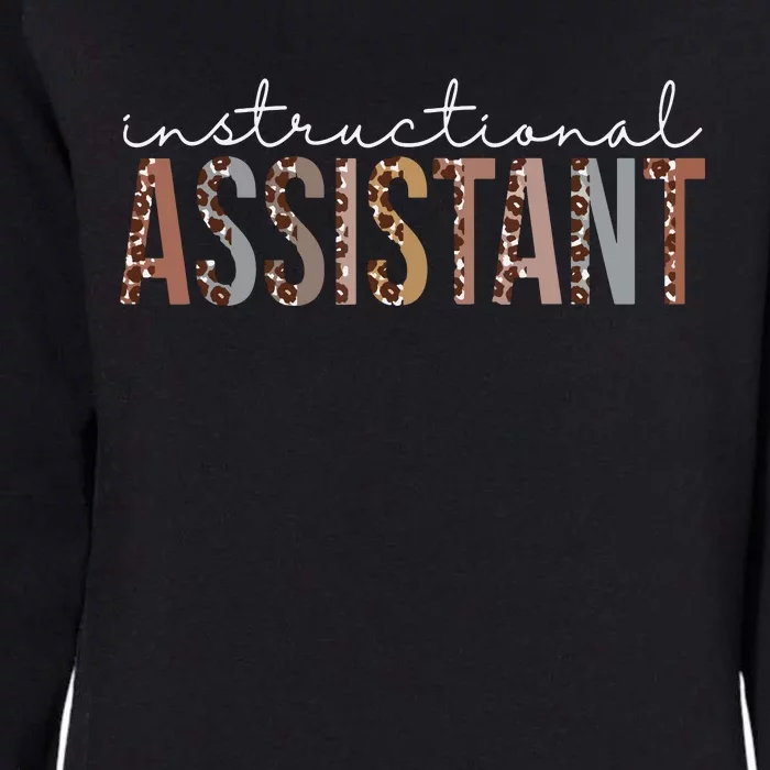 Instructional Assistant Leopard Appreciation Women For Work Womens California Wash Sweatshirt