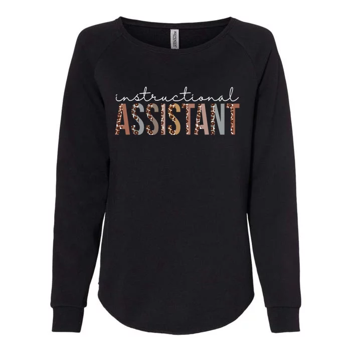 Instructional Assistant Leopard Appreciation Women For Work Womens California Wash Sweatshirt