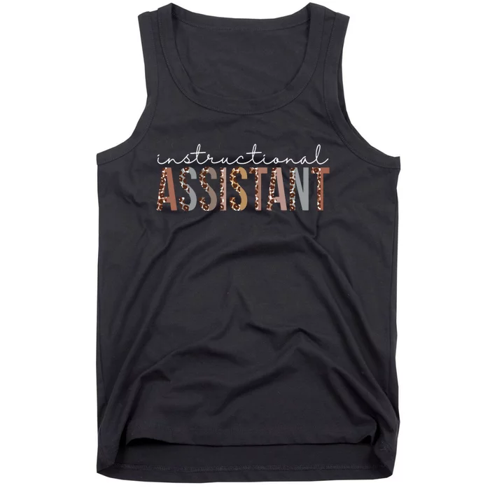 Instructional Assistant Leopard Appreciation Women For Work Tank Top