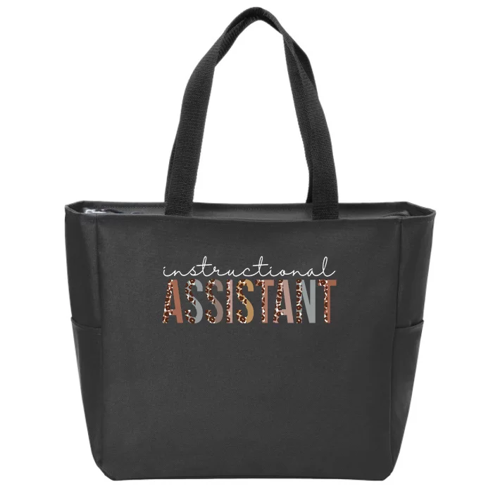 Instructional Assistant Leopard Appreciation Women For Work Zip Tote Bag