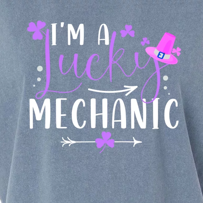 I'm A Lucky Mechanic Funny Matching Family St Patricks Day Gift Garment-Dyed Women's Muscle Tee