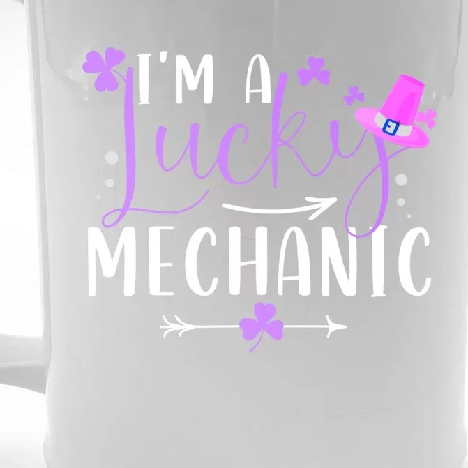 I'm A Lucky Mechanic Funny Matching Family St Patricks Day Gift Front & Back Beer Stein