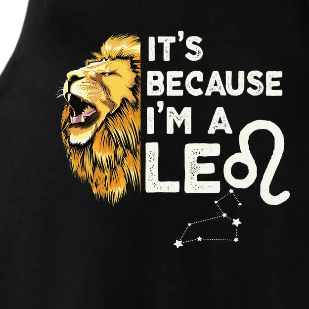 Im A Leo Zodiac Sign Astrology July August Birthday Leo Ladies Tri-Blend Wicking Tank