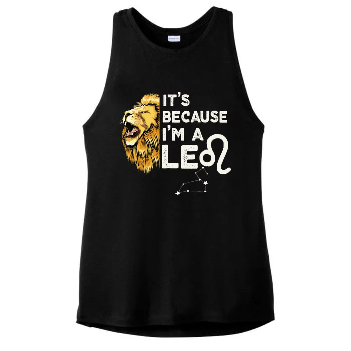 Im A Leo Zodiac Sign Astrology July August Birthday Leo Ladies Tri-Blend Wicking Tank