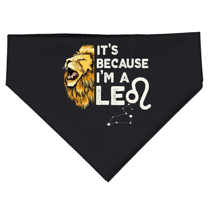 Im A Leo Zodiac Sign Astrology July August Birthday Leo USA-Made Doggie Bandana