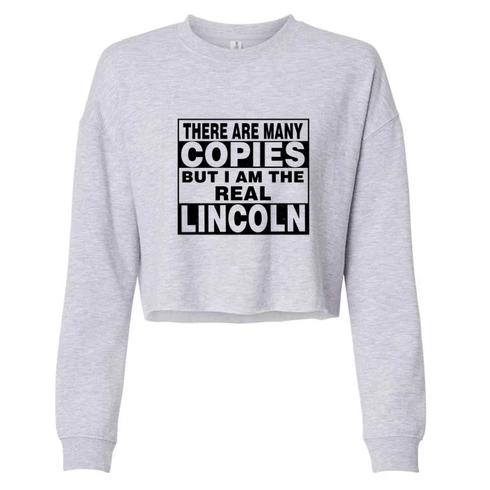 I Am Lincoln Fun Meaningful Gift Funny Gift Idea Personalized Great Gift Cropped Pullover Crew