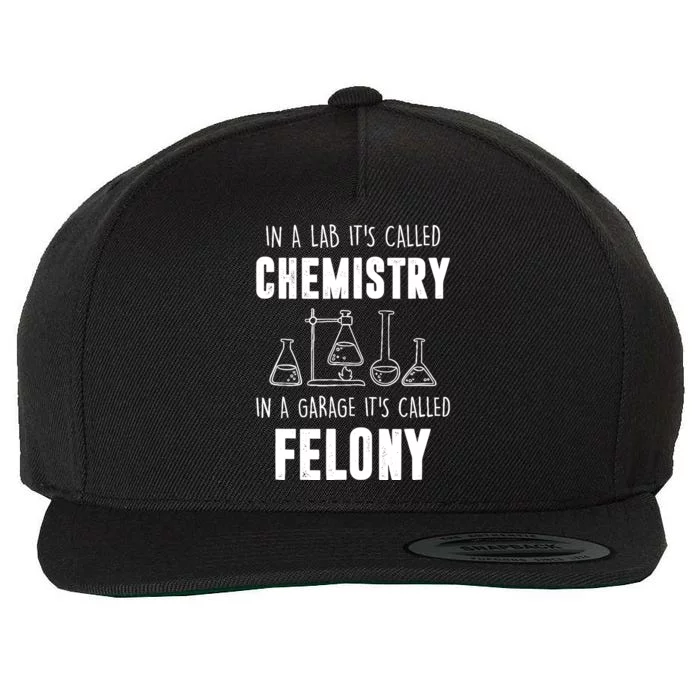 In A Lab ItS Called Chemistry Funny Chemist Wool Snapback Cap