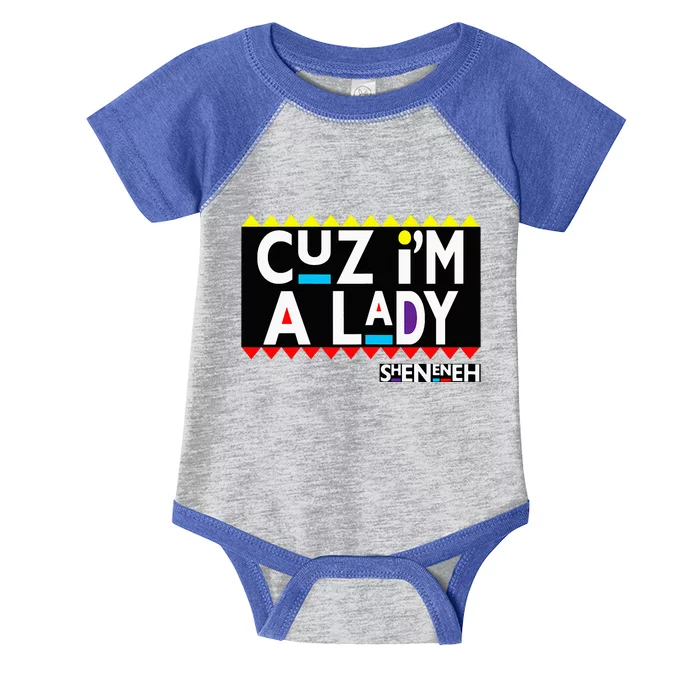 Im A Lady 90s Black Sitcom Lover Urban Clothing Infant Baby Jersey Bodysuit