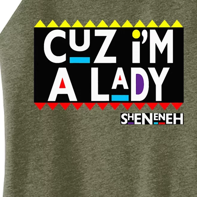 Im A Lady 90s Black Sitcom Lover Urban Clothing Women’s Perfect Tri Rocker Tank