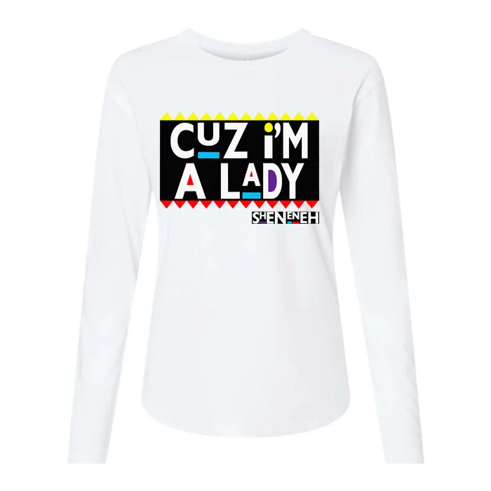 Im A Lady 90s Black Sitcom Lover Urban Clothing Womens Cotton Relaxed Long Sleeve T-Shirt