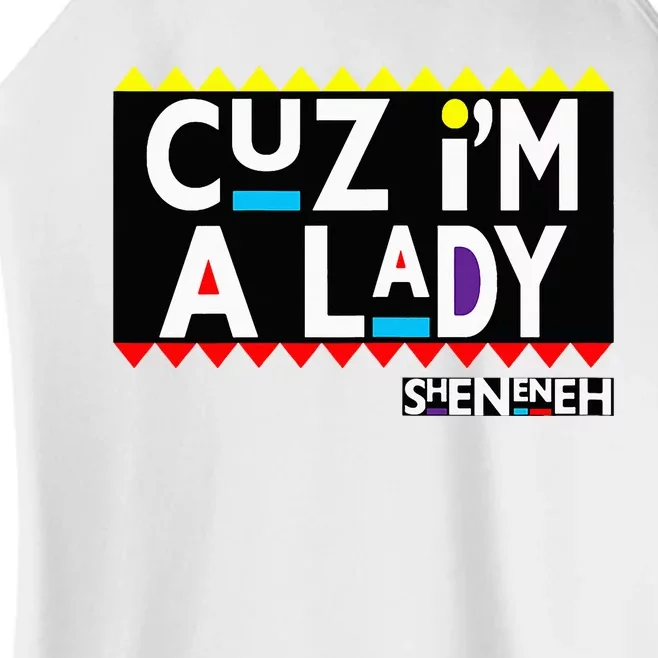 Im A Lady 90s Black Sitcom Lover Urban Clothing Women’s Perfect Tri Rocker Tank