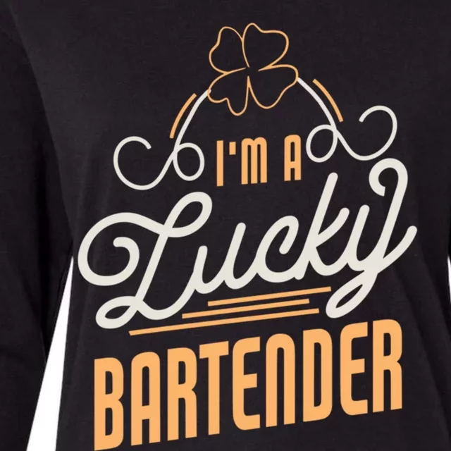 I'm A Lucky Bartender St Patricks Day Bartender Gift Womens Cotton Relaxed Long Sleeve T-Shirt